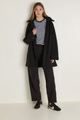 Hooded Mid-Length Utility Jacket